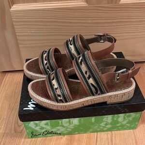 NWT Sam Edelman Brown and Black Women's Sandals
